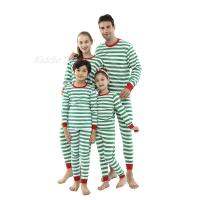 Green White 100 Cotton Clothes Sets for Family Christmas Tree Striped Sleepwears Pajamas Suits for Baby Girls Boys Men Women Pjs