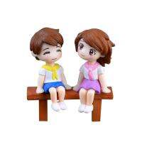 [ขายดี] NBCO MALL - Mini Girl เด็กม้านั่งยาวโมเดลแกะสลัก Miniature ภูมิทัศน์เครื่องประดับ DIY Decor