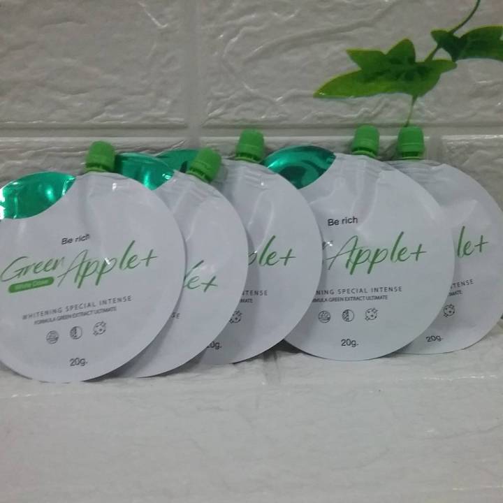 5-ซอง-บีริช-กรีนแอปเปิ้ล-พลัส-ไวท์เอสเซนส์-be-rich-green-apple-ขนาด-20-กรัม