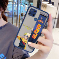 UCUC เคสโทรศัพท์เคสสำหรับ Realme C15 (สายรัดข้อมือ) กันกระแทก Frosted กลับการ์ตูนตุ๊กตาอุสึมากินารูโตะสำหรับชายขอบฝาครอบเลนส์ป้องกันเลนส์โทรศัพท์บางเฉียบเคสโทรศัพท์