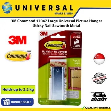 Command Jumbo Universal Picture Hanger w/ Stabilizer Strips 17048-ES 32083  Industrial 3M Products & Supplies | Silver - Strobels Supply