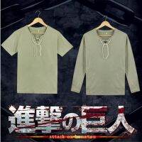 Luye Shuya Alan Yeager เสื้อยืดแบบยาวปิดสะโพกแขนสั้นเครื่องแต่งกายวันฮาโลวีนผ่าพิภพไททันโจมตีฤดูร้อน