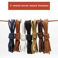 1คู่ Shoelce Casual หนัง Shoelaces แว็กซ์รอบรองเท้า Laces Shoestring Martin Boots กีฬารองเท้าเชือก6090120150ซม. P-4