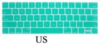 แป้นพิมพ์ภาษาอังกฤษแบบอเมริกันสหภาพยุโรปแผ่นกันสำหรับแมคบุ๊กโปร13 15 2018 2019แผ่นครอบแป้นพิมพ์ A1989ผิวซิลิกอน A1990ฟิล์มแป้นพิมพ์แบบกันน้ำ