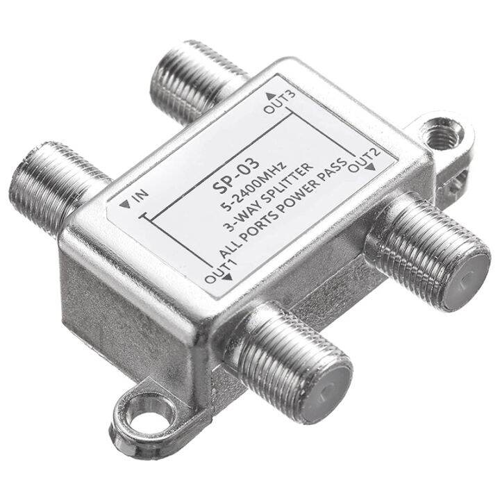 3 Way Coaxial Cable Splitter,52400MHz,Wroks with CATV,STB Box