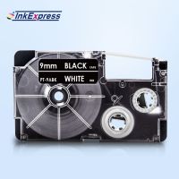 InkExpress 9mm XR-9ABK Tape For CASIO XR 9ABK Label Tape White on Black Printer Ribbon For CASIO Label Maker KL-100 KL-120