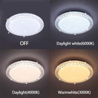 ZZOOI Chandelier Smart LED Ceiling Light Brightness Dimmable 24W AC110V or 220V For Bedroom Living Room Ceiling Light Lamp