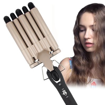 【CC】 5 Rolls Electric Hair Curling Iron Wand Curler Crimper