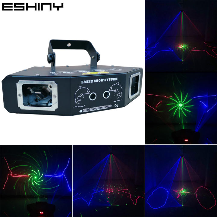 ESHINY G15 6 Lens 60 Patterns RGB Laser Lines Beam Stage DJ Light Dance ...