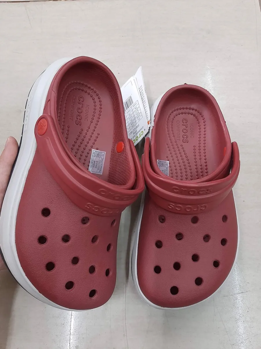 mẫu mới] Dép sục band force Crocs đế cao nam nữ, sục đi mưa gió, Pb86 |  