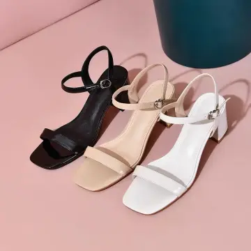 Khaki discount block heels