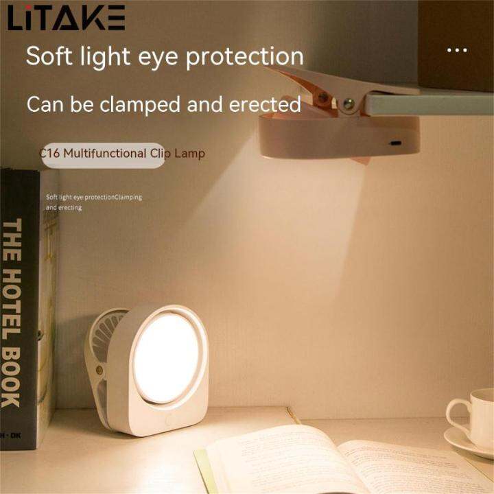 4w 1a Led Clipon Desk Lamp 3 Levels 1200mah Battery Dimming Eye