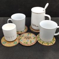 【CW】 New Round Resistant Coaster Drink Cup Non-slip Pot Holder Table Placemat Accessories