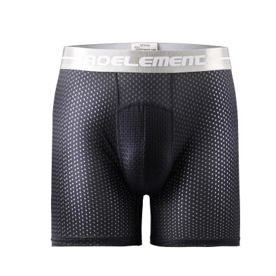 【CW】 Men  39;s Boxers Shorts Men Breathable Silk Mesh Panties Middle Leg Underpants Male Large Size L-6XL