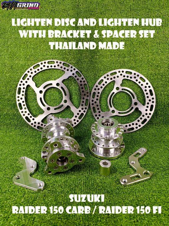 LIGHTEN HUB CHROME AND LIGHTEN DISC SET SUZUKI RAIDER 150 CARB / RAIDER