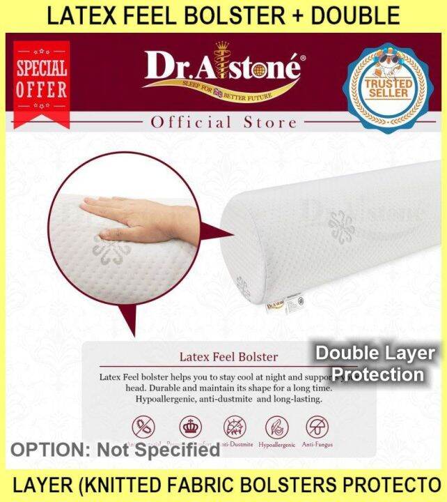 Latex Feel Bolster + Double Layer (knitted Fabric Bolsters Protector