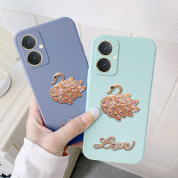 เคส Vivo Y27 4G Y27 5G ล่าสุดเคสโทรศัพท์ซิลิโคนนิ่มลายหงส์สวย Vivo Y27ปกป้องโทรศัพท์ทั้งหมด