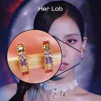 [Her Lab Jewelry |BLACKPINK Pure Copper Pendant Earrings Premium Women