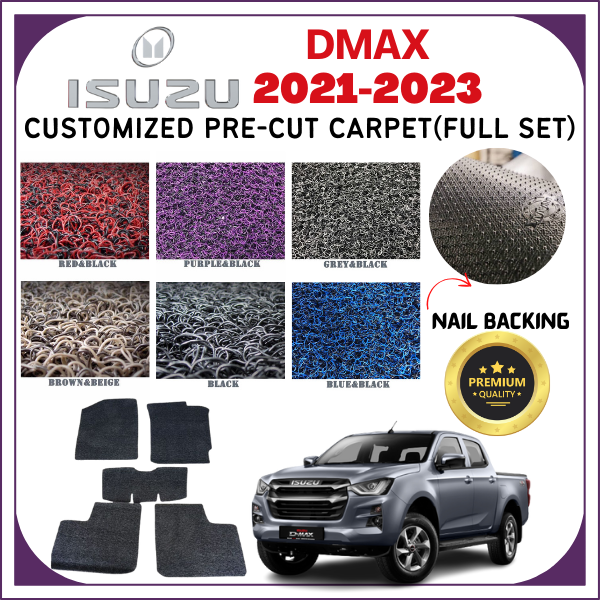 ISUZU DMAX DMAX XTERRAIN 20212023 CUSTOMIZED 12MM CAR CARPET COIL
