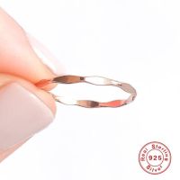 【✔In stock】 TE4QDQ SPECIALTY STORE แหวน925เงินสเตอร์ลิงคุณภาพสูงสำหรับผู้หญิงแหวนแหวนหมั้นแต่งงานทองคำสีกุหลาบบิดบางเครื่องประดับ