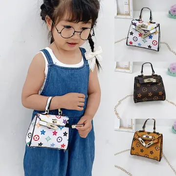 Designer Inspired Kids Mini Brown Crossbody Satchel Bag - Etsy