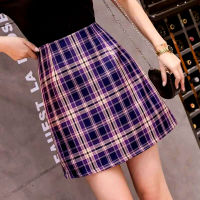 Ins skirt female students Korean version of A-line skirt short skirt female skirt plaid skirt hip skirt pants new skirt summer