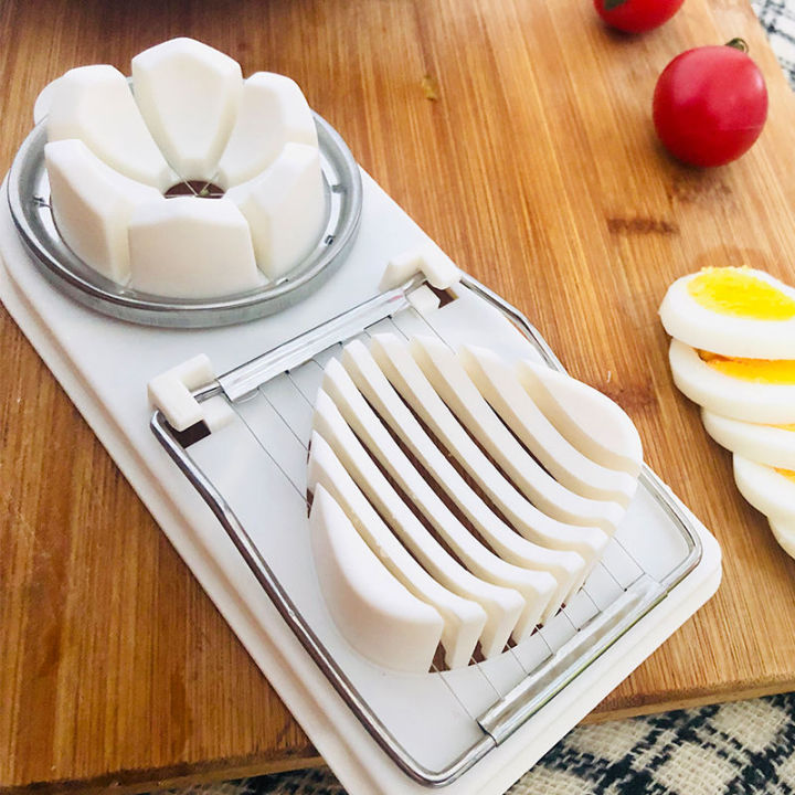เครื่องตัดไข่ในครัวเรือนสแตนเลสตัดไข่สองในหนึ่งเดียวสนตัดไข่ตัดไข่ตัดไข่สิ่งประดิษฐ์แยก