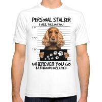 Funny Cocker Spaniel/Border Collie Print T-Shirt Fashion Men T Shirts Bad Dog Design Cool Casual Tops Hipster Man Tee Shirt