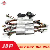 กล่องควบคุม Skuter Listrik มอเตอร์ไม่มีแปรง J &amp; P 36V/48V/52V/60V พร้อมแผงจอแสดงผล LCD สำหรับ E-Bike