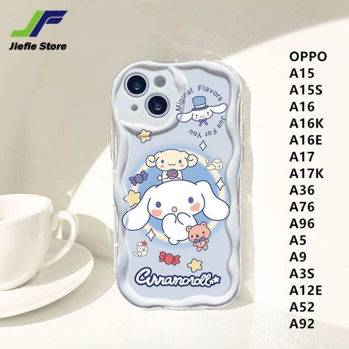 เคสโทรศัพท์การ์ตูนรูปสุนัขน่ารักดีไซน์ใหม่-jiefie-สำหรับ-oppo-a15-a15s-a16-a16k-a16e-a17-a17k-a36-a76-a96-a5-a9-a3s-a12e-a52-a92ครีมขอบคลื่น-tpu-เคสป้องกันแรงกระเทือน