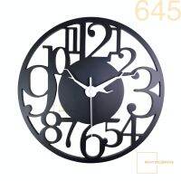 นาฬิกาแขวนผนัง Nordic Wood number wall clock นาฬิกาติดผนังเดินเงียบสไตล์loftนาฬิกาตกแต่งบ้าน