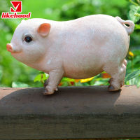 รูปปั้นอุปกรณ์ตกแต่งสวนเรซิ่นรูปหมูน่ารักขนาด12X6X8ซม.,หุ่นรูปสัตว์เรซิ่นประติมากรรมกลางแจ้งสนามหญ้า