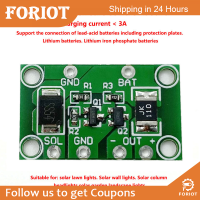 Foriot  ดีมอร์3.2V 3.7V 6V 12V แผงควบคุมไฟ1A แผงโคมไฟสนามหญ้าโซล่าเซลล์บอร์ดคอนโทรลโมดูลกระดานควบคุมการชาร์จพลังงานแสงอาทิตย์สำหรับบ้านไฟภูมิทัศน์ไฟสวนพลังงานแสงอาทิตย์