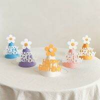 【cw】 KoreanHappy BirthdayHat FeltDaisyHat Props Baby Shower Kid BoyBirthday Headwear Supplies 생일모자 【hot】