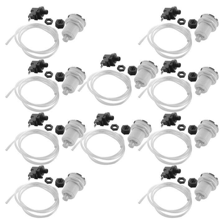 10X 16A On Off Push Button Switch Jetted Whirlpool Jet for Bath Tub Spa