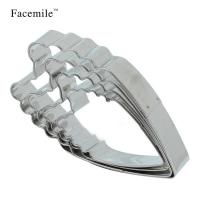 Facemile 4ชิ้น/ชุดตกแต่งเค้กฟองดองกลีบดอกไม้เครื่องตัดกลีบดอกดอกไม้เครื่องมือตกแต่งเค้กแม่พิมพ์สแตนเลส