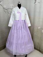 สีม่วง Blue Palace เกาหลีแบบดั้งเดิมเครื่องแต่งกายสำหรับผู้หญิง Elegant Hanbok ชุดเจ้าหญิงคอสเพลย์ Anicent R ยาวงานแต่งงาน Party