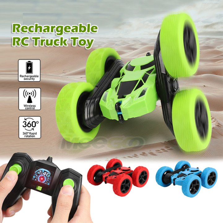4WD Stunt Car Rc Car Rechargeable Double Side Drift 4WD Remote Control ...