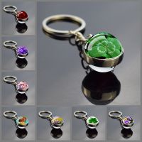 【CW】♘❄  Picture Glass Keyring Keychain Jewelry Accessories