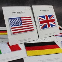 【YF】▬♀  1 States Small Size Flag stickers Embroidery Badges Iron on for