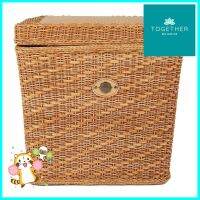 ตะกร้าผ้าเหลี่ยมมีฝา MONARCH 47x34x44 ซม. สีน้ำตาลLAUNDRY BASKET WITH LID MONARCH NATURE 47X34X44CM **ลดราคาจัดหนัก **