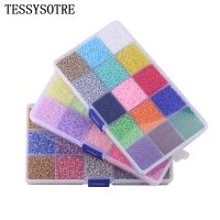 TESSYSTORE Box Set 23mm Glass Seed Beads Charm Czech Crystal Spacer Glass Beads For Jewelry Making Rings Handmade Accessories