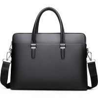 ❄■◎ Supply Mens Handbags Shoulder Messenger Bag Business Briefcase Computer Bag Soft Leather Mens Bag