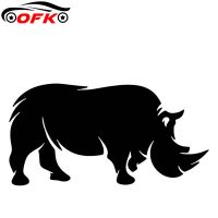 【cw】 A Sturdy Rhinoceros Pattern Car Sticker Decal To Cover Scratches PVC. 16.6CMx8.4CM