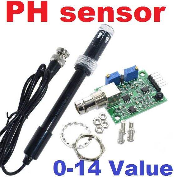วัดค่า PH ของน้ำ Liquid 0-14 PH Meter Liquid pH Sensor with BNC PH ...