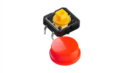 Momentary Push Button Switches - 12mm Square RED - COSW-2654
