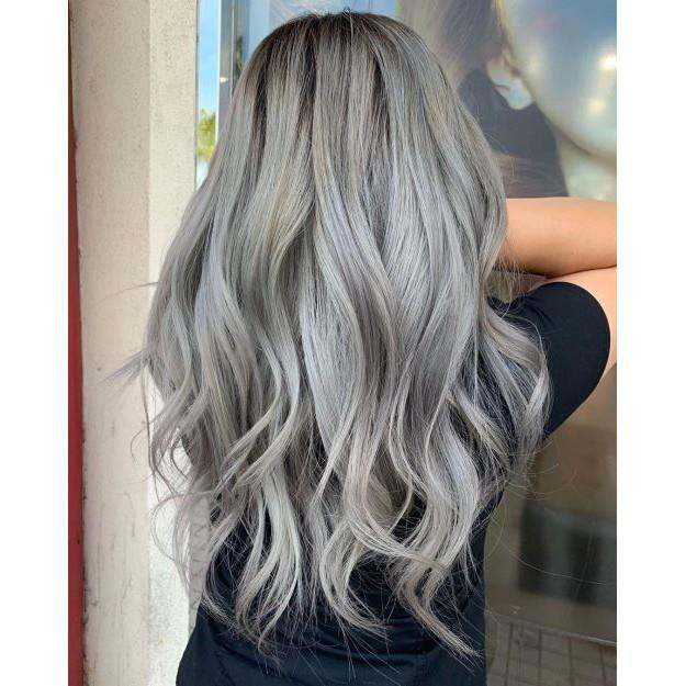 Light Ash Gray Hair Silver Color with Oxidizing F12.16 Fashion Lazada PH