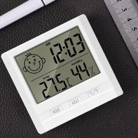 【❖New Hot❖】 si12562 หน้ายิ้มจอ Lcd ใหญ่นาฬิกาดิจิตอลนาฬิกาดิจิตอลตั้งโต๊ะอิเล็กทรอนิกส์ที่มีความชื้นและอุณหภูมิสำหรับห้องเด็ก