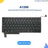 คีย์บอร์ดใหม่ A1286 US สำหรับ Macbook Pro 15แป้นพิมพ์ A1286 2009 2010 2011 2012ปี