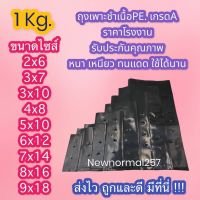 ถุงเพาะชำ ปลูกต้นไม้ (1 KG) เนื้อPE หนา เหนียว ทนแดด